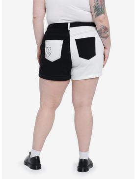 Disney Mickey Mouse Color Block Mom Shorts Plus Size, , hi-res