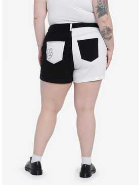 Disney Mickey Mouse Color Block Mom Shorts Plus Size, , hi-res