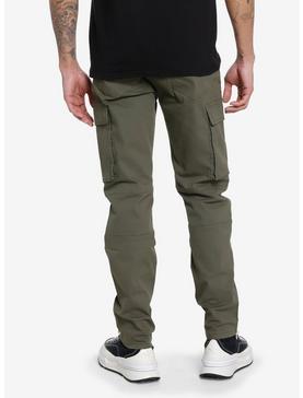 Olive Zipper Cargo Pants, , hi-res