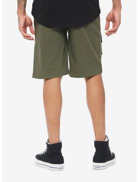 Olive Cargo Shorts, , hi-res