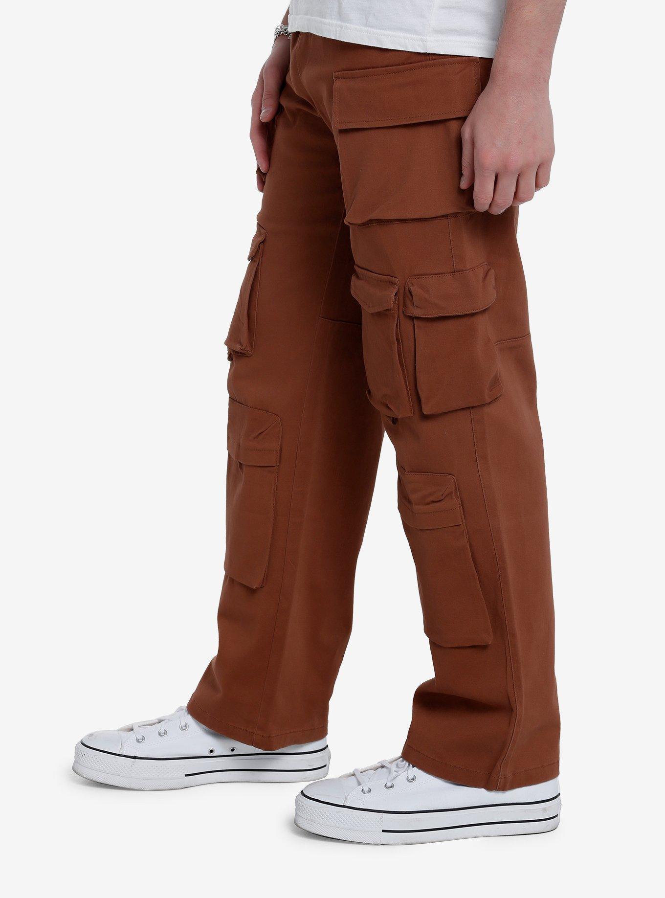 Brown Cargo Pants, BROWN, alternate
