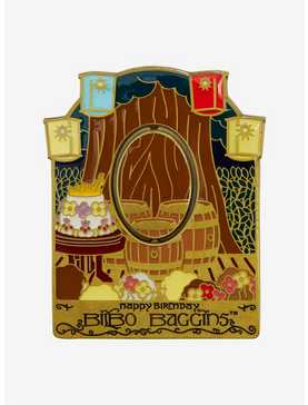 The Lord of the Rings Bilbo Baggins Birthday Spinning Enamel Pin - BoxLunch Exclusive, , hi-res