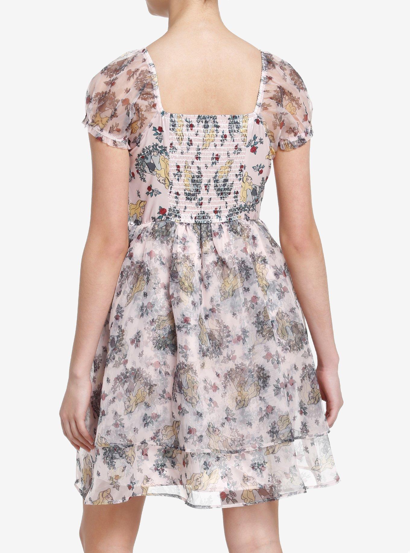 Disney Sleeping Beauty Aurora Floral Tiered Dress, MULTI, alternate