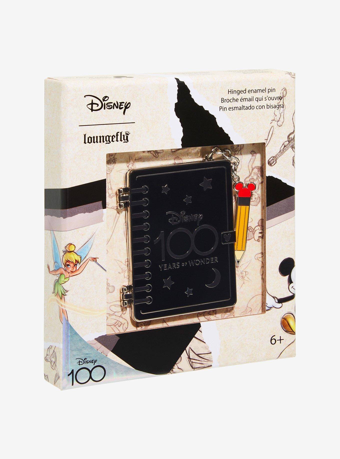 Loungefly Disney100 Sketchbook Hinged Enamel Pin, , alternate