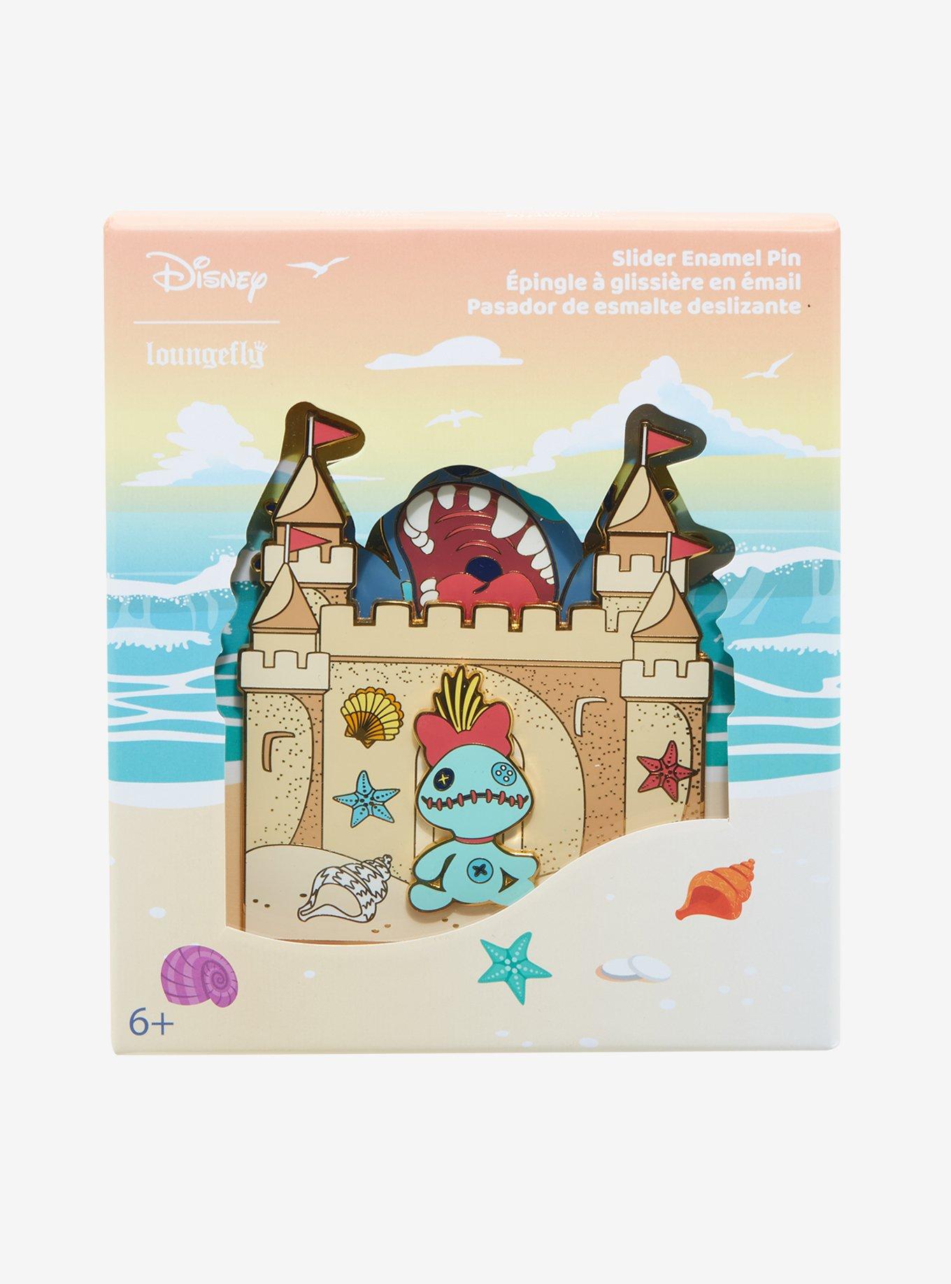 Loungefly Disney Lilo & Stitch Scrump Sandcastle Enamel Pin, , alternate