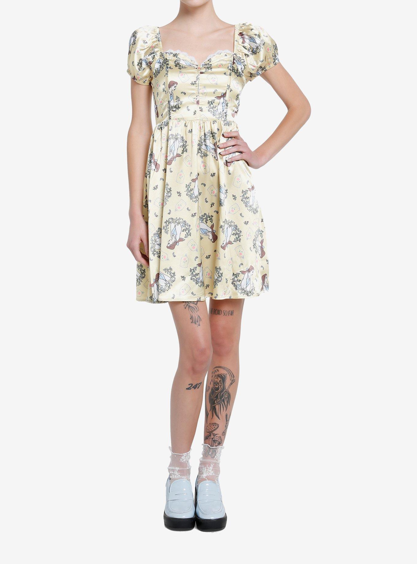 Disney Beauty And The Beast Belle Satin Sweetheart Dress, MULTI, alternate