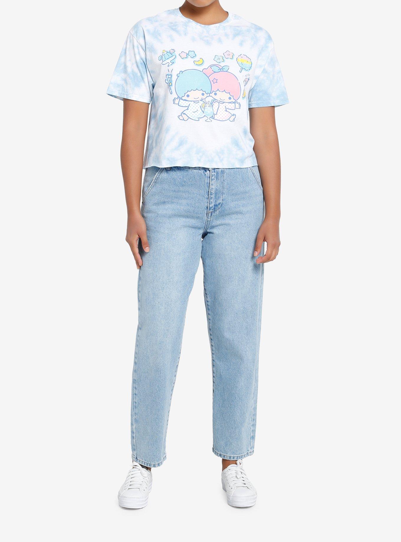 Little Twin Stars Snacks Tie-Dye Girls Crop T-Shirt, , hi-res