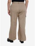 Khaki Belted Cargo Pants Plus Size, KHAKI, alternate