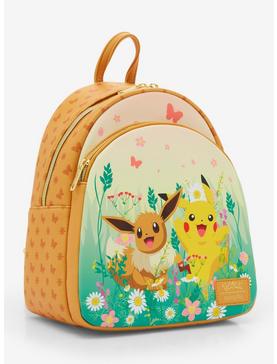 Loungefly Pokemon Pikachu & Eevee Flowers Mini Backpack, , hi-res