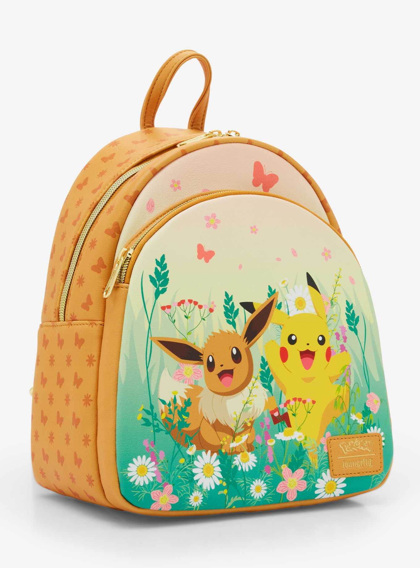 Loungefly Pokemon Pikachu & Eevee Flowers Mini Backpack, , hi-res