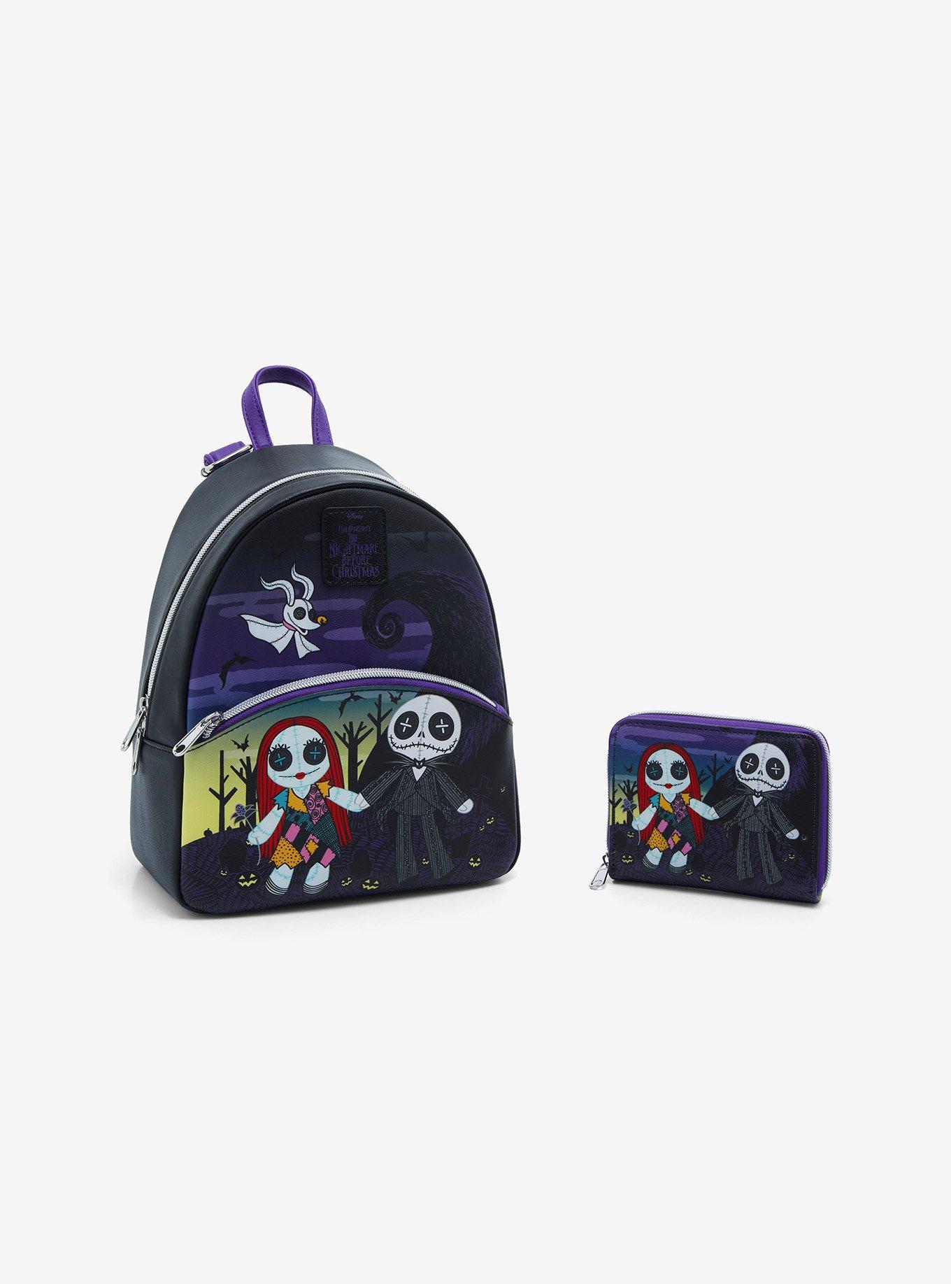 Loungefly The Nightmare Before Christmas Jack & Sally Doll Mini Zipper Wallet, , alternate