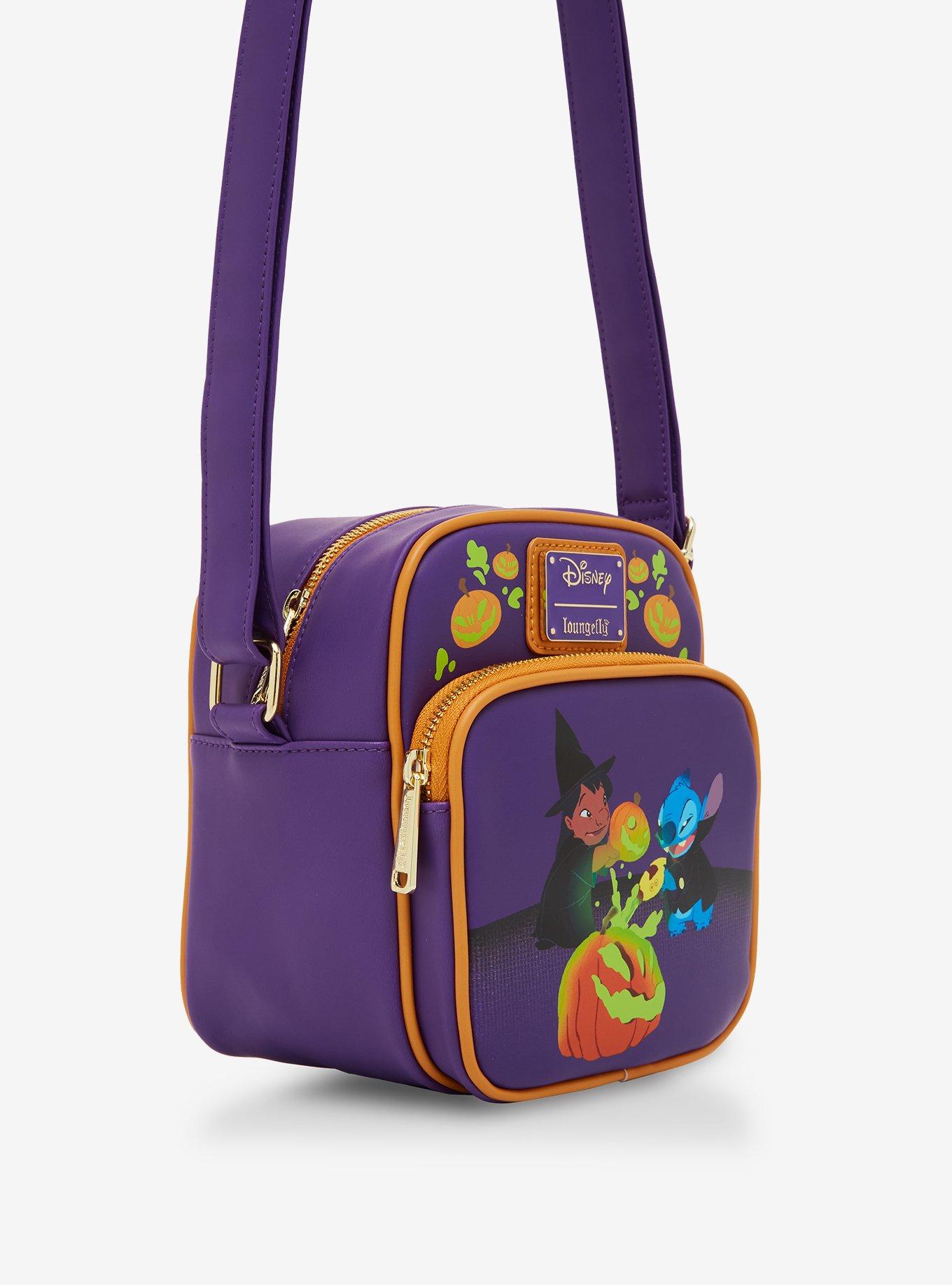 Loungefly Disney Lilo & Stitch Glow-in-The-Dark Jack-O-Lantern Crossbody Bag - BoxLunch Exclusive, , alternate