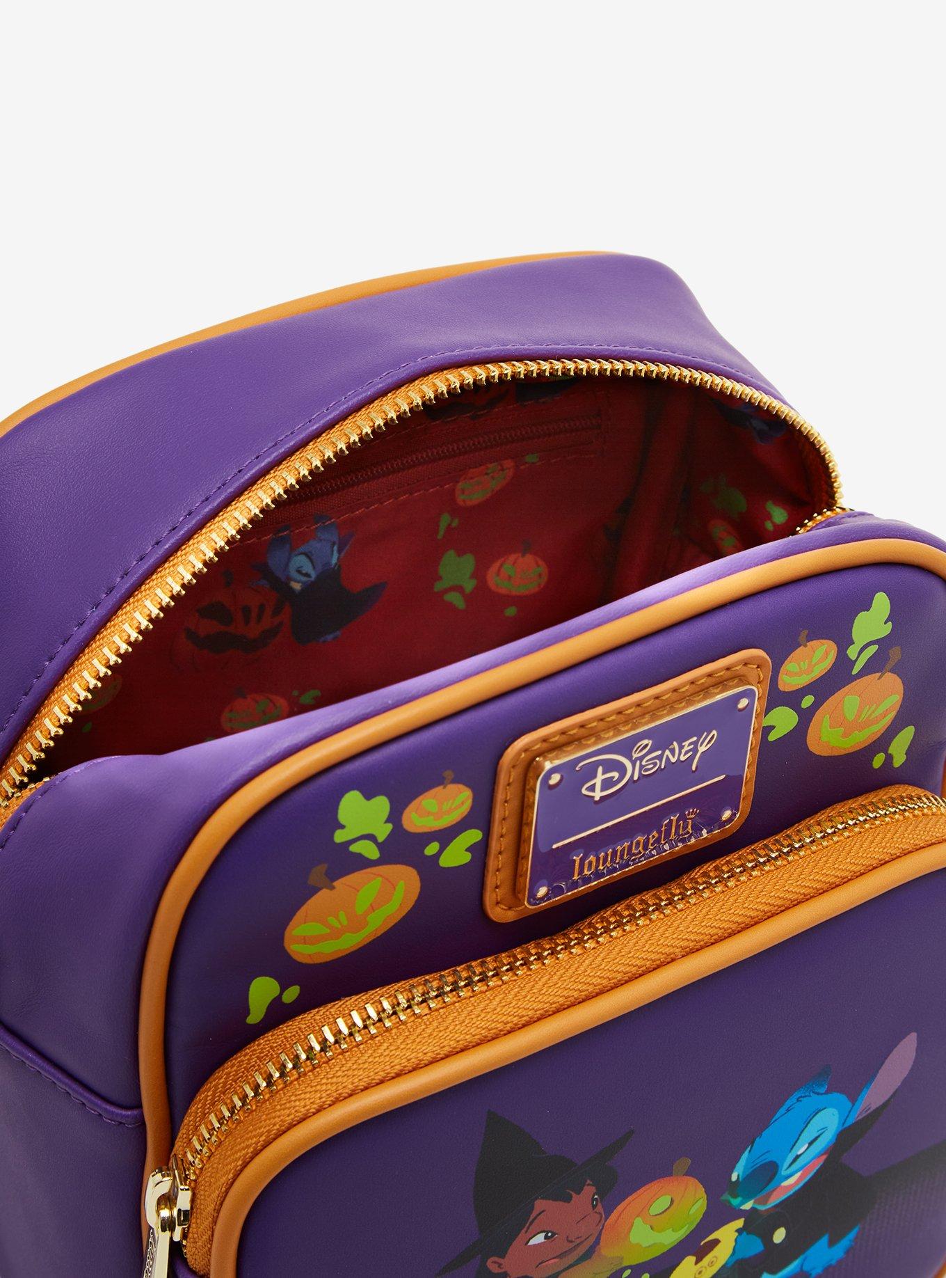 Loungefly Disney Lilo & Stitch Glow-in-The-Dark Jack-O-Lantern Crossbody Bag - BoxLunch Exclusive, , alternate