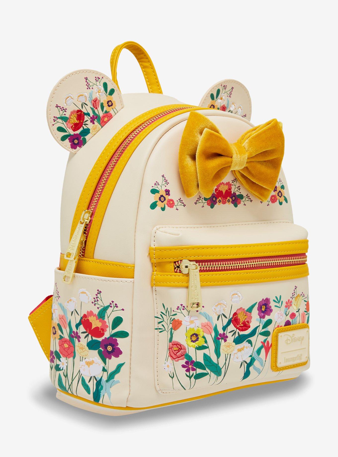 Loungefly Disney Minnie Mouse Floral Bow Mini Backpack - BoxLunch Exclusive, , hi-res