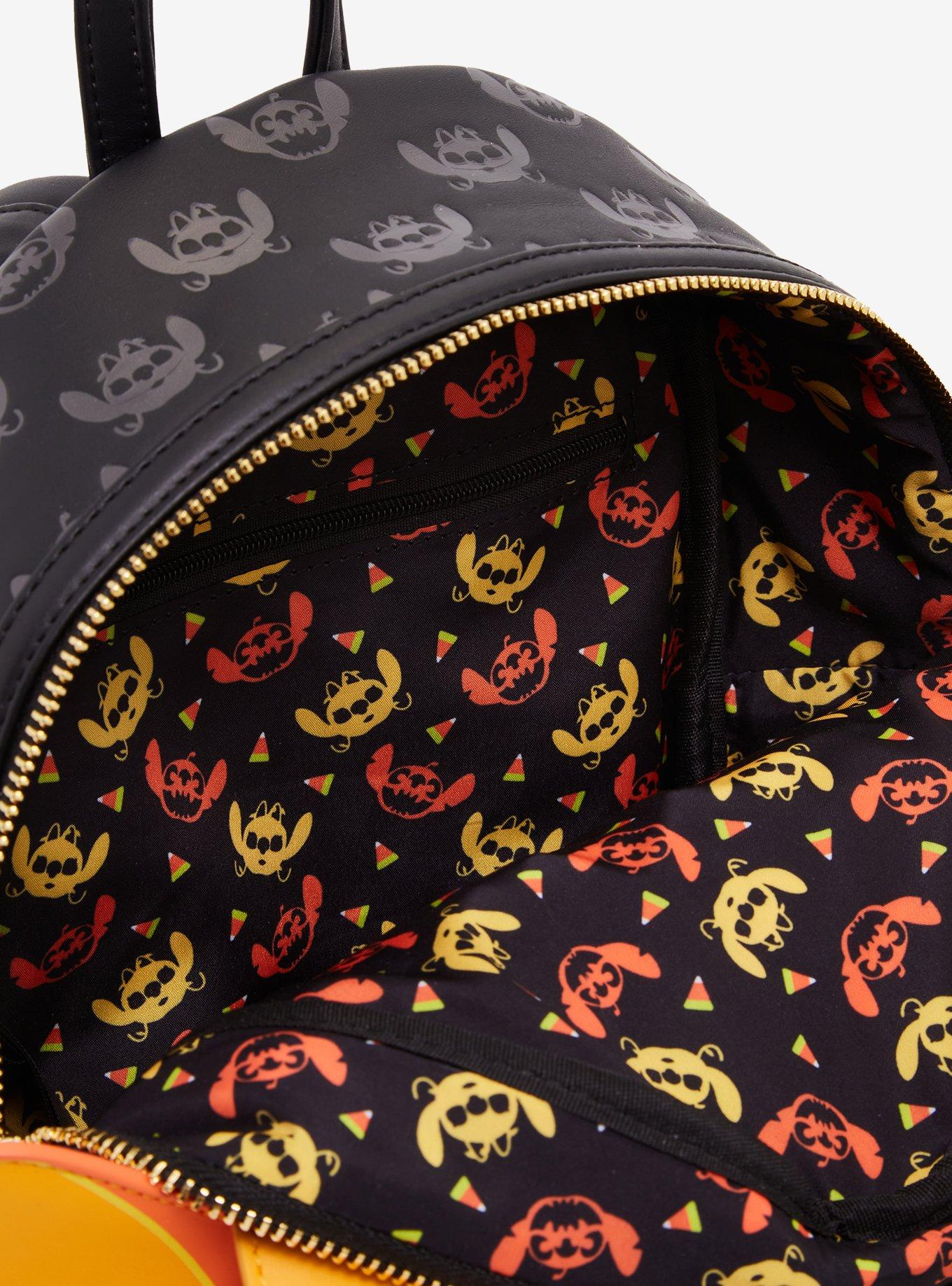 Loungefly Disney Lilo & Stitch: The Series Angel & Stitch Jack-O-Lantern Glow-in-The-Dark Mini Backpack - BoxLunch Exclusive, , alternate