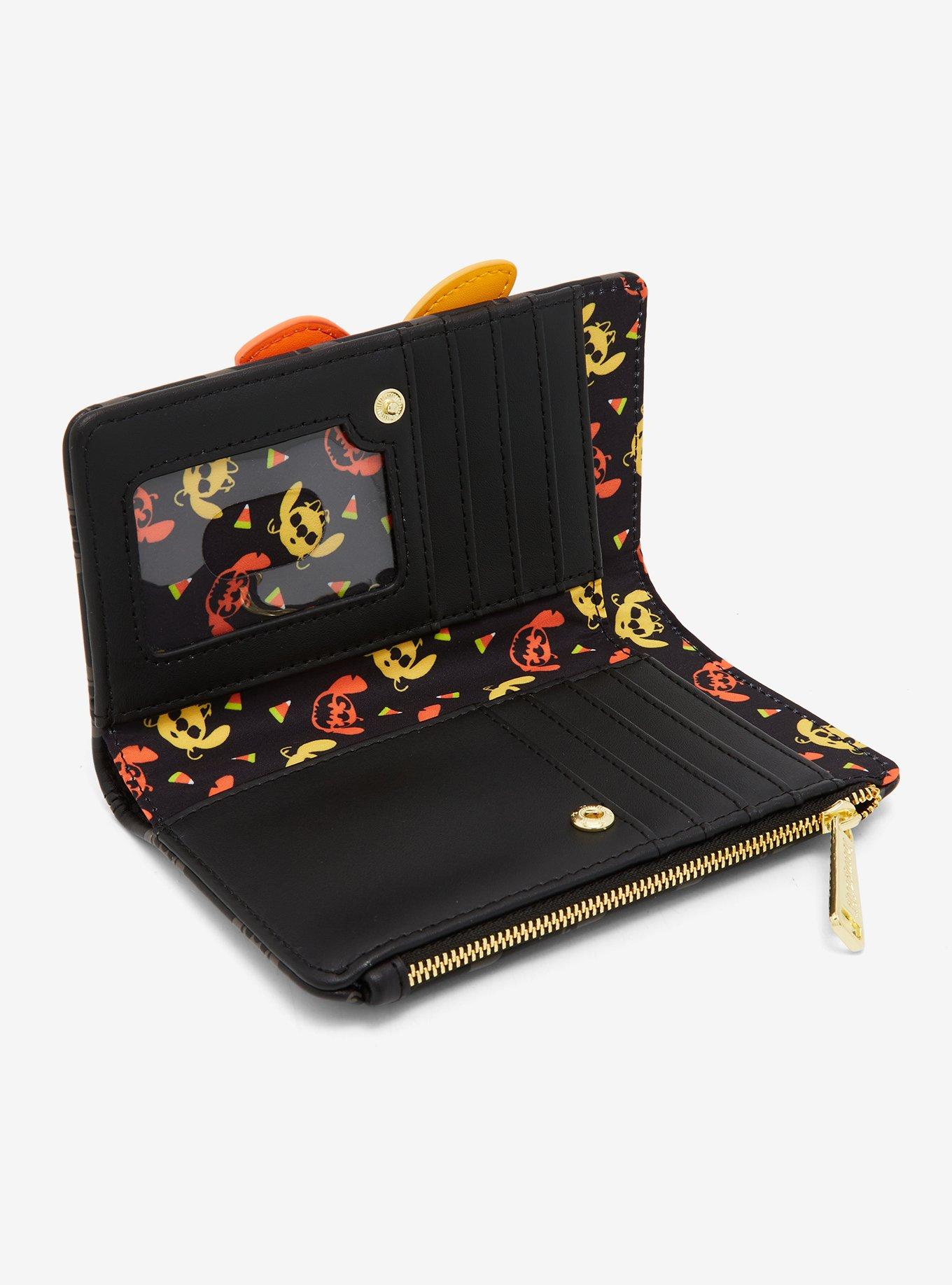 Loungefly Disney Lilo & Stitch: The Series Angel & Stitch Jack-O-Lantern Glow-in-the-Dark Wallet - BoxLunch Exclusvive, , alternate