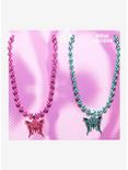 Vibrant Butterfly Ball Chain Best Friend Necklace Set, , alternate