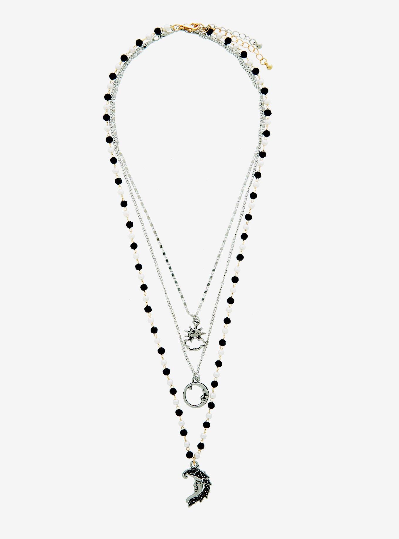 Moon Cloud Rosary Necklace Set, , alternate