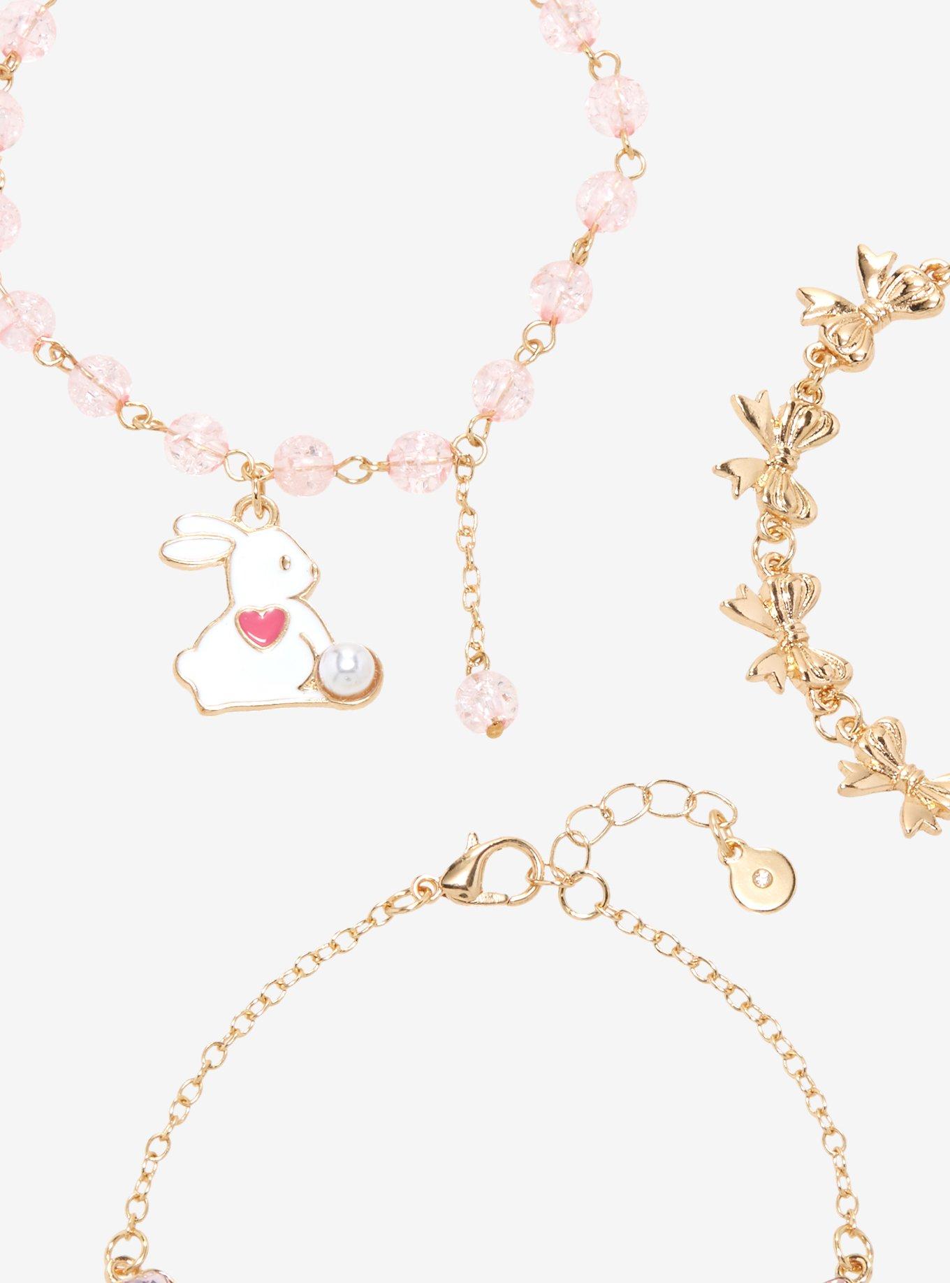 Bunny Sakura Bow Bracelet Set, , alternate