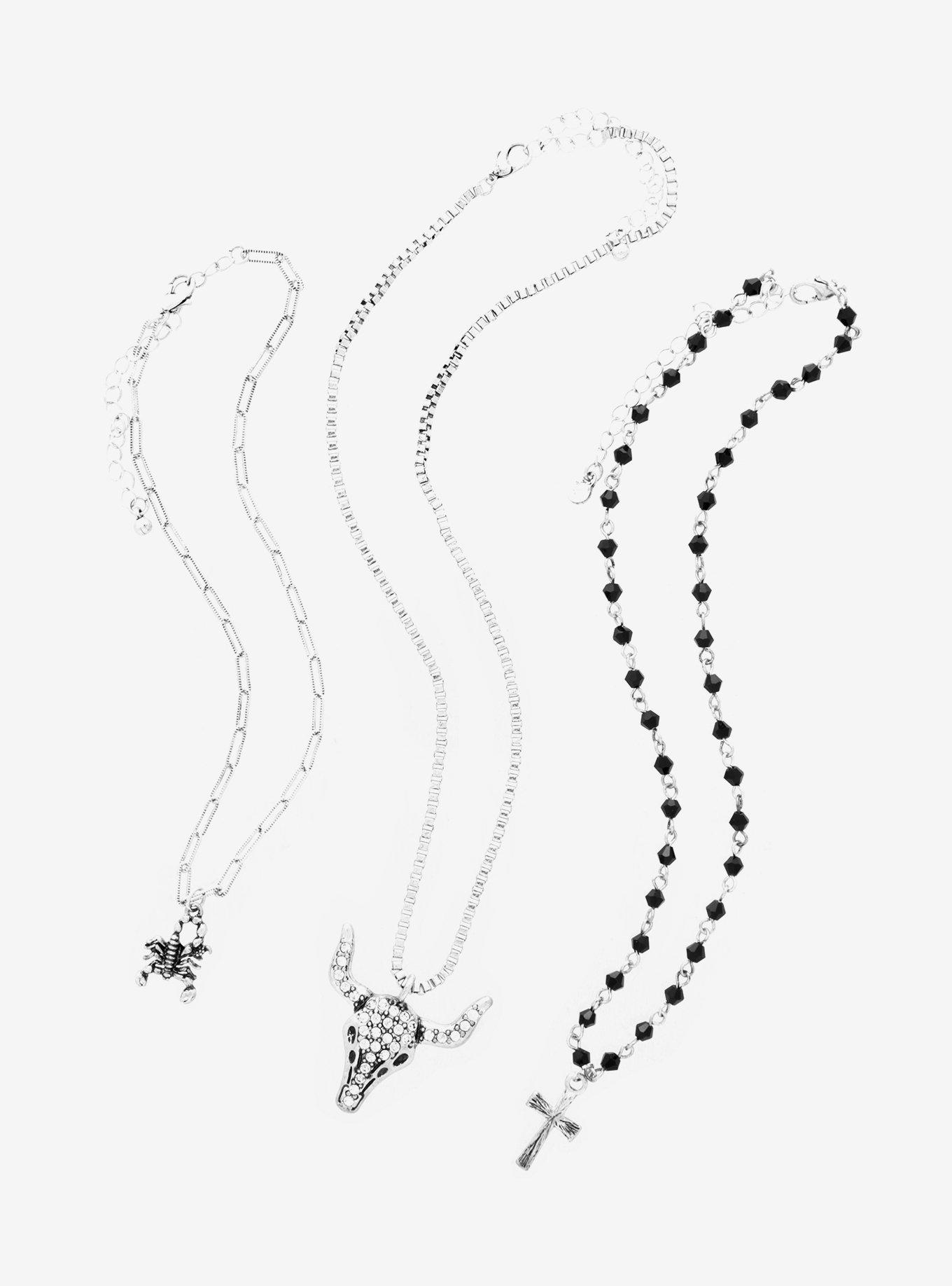 Bull Scorpion Cross Necklace Set, , alternate
