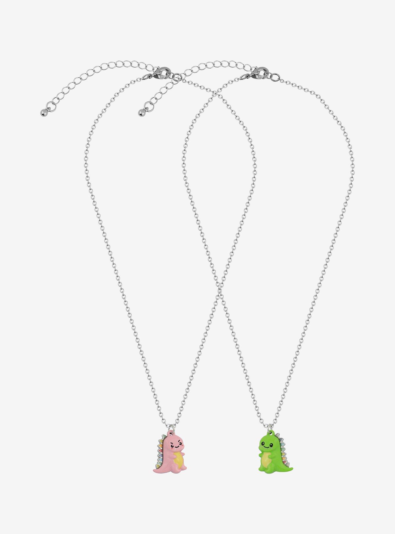 Sweet Society Pastel Dinosaur Best Friend Necklace Set, , alternate