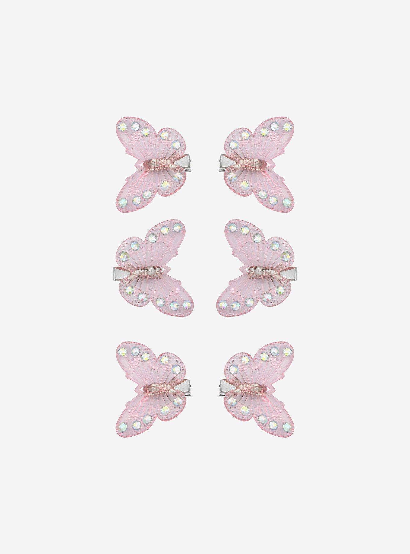 Sweet Society Bejeweled Butterfly Hair Clip Set, , alternate