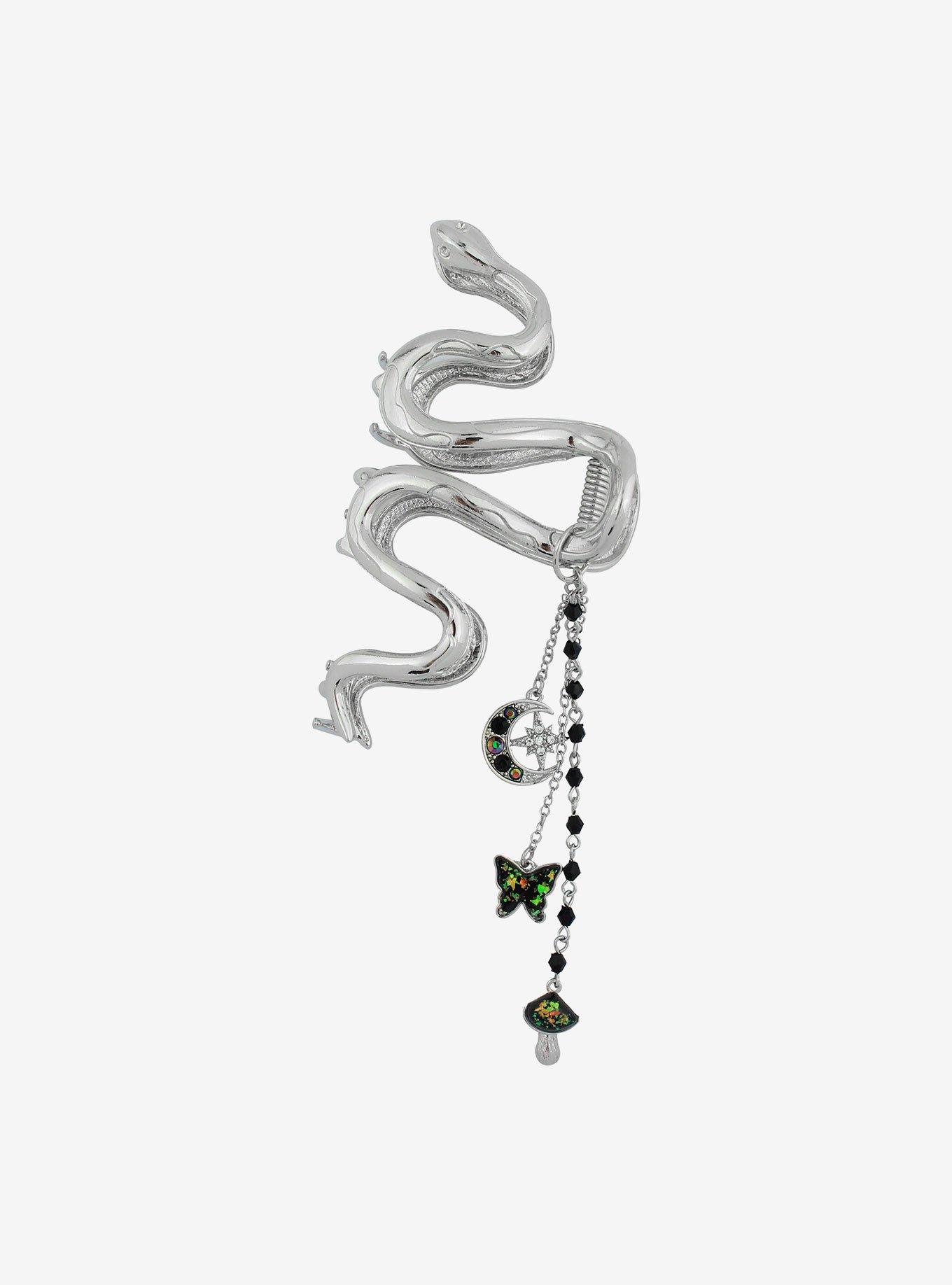 Cosmic Aura Snake Charm Claw Hair Clip, , alternate