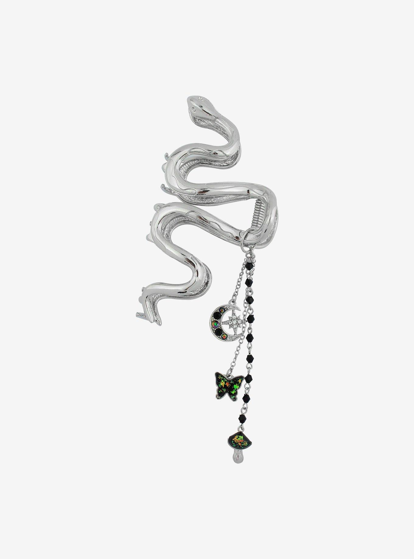 Cosmic Aura Snake Charm Claw Hair Clip, , hi-res