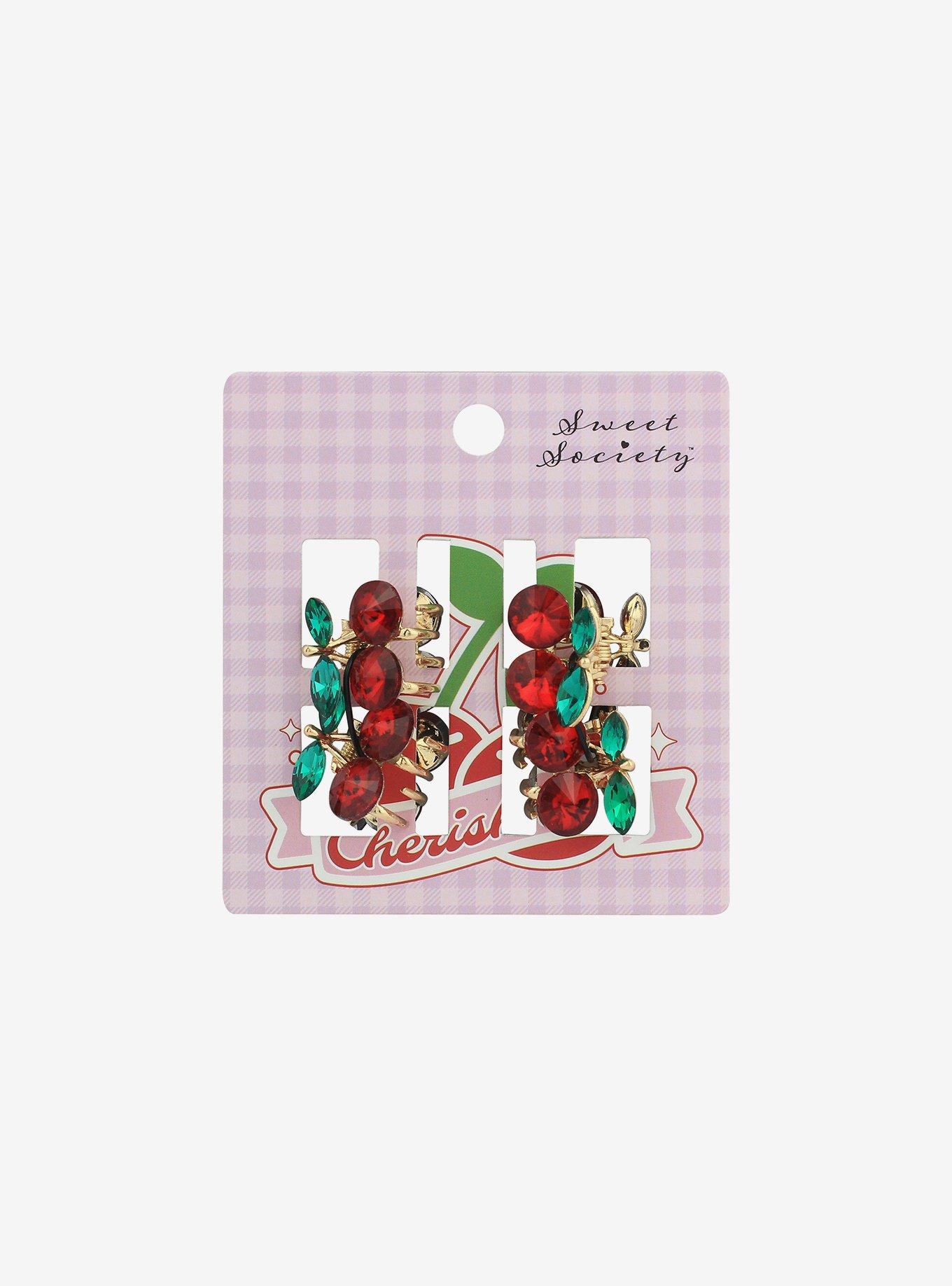 Sweet Society Cherry Mini Claw Hair Clip Set, , alternate