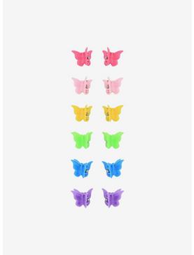 Sweet Society Rainbow Butterfly Hair Clip Set, , hi-res