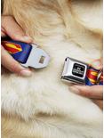 DC League Of Super-Pets Superman Shield Logo Seatbelt Buckle Dog Collar, BLUE, alternate