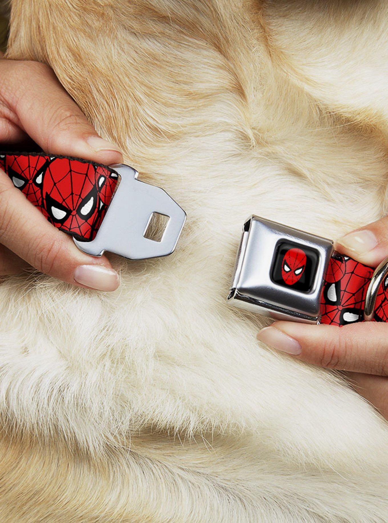 Marvel Spider-Man Stacked Seatbelt Buckle Dog Collar, , hi-res