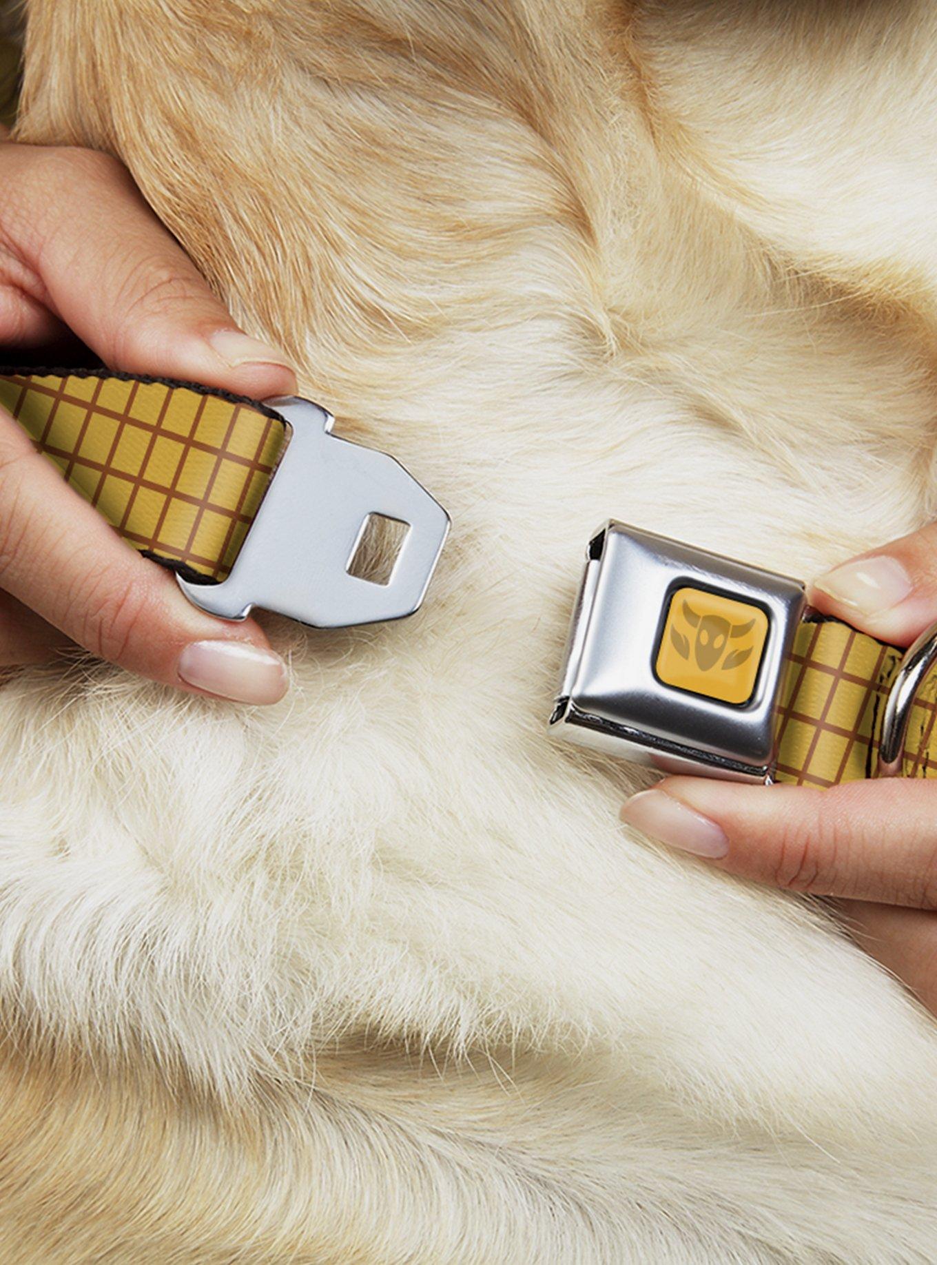 Disney Pixar Toy Story Woody Bounding Plaid Shirt Seatbelt Buckle Pet Collar, , hi-res