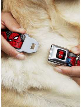 Marvel Spider-Man Action Verbiage Seatbelt Buckle Pet Collar, , hi-res