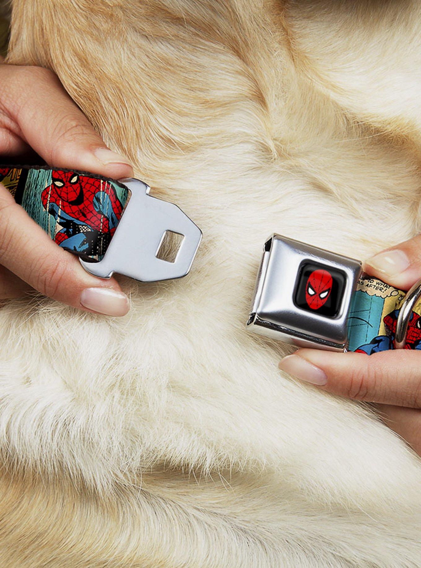 Marvel Spider-Man Comic Strip Seatbelt Buckle Pet Collar, , hi-res