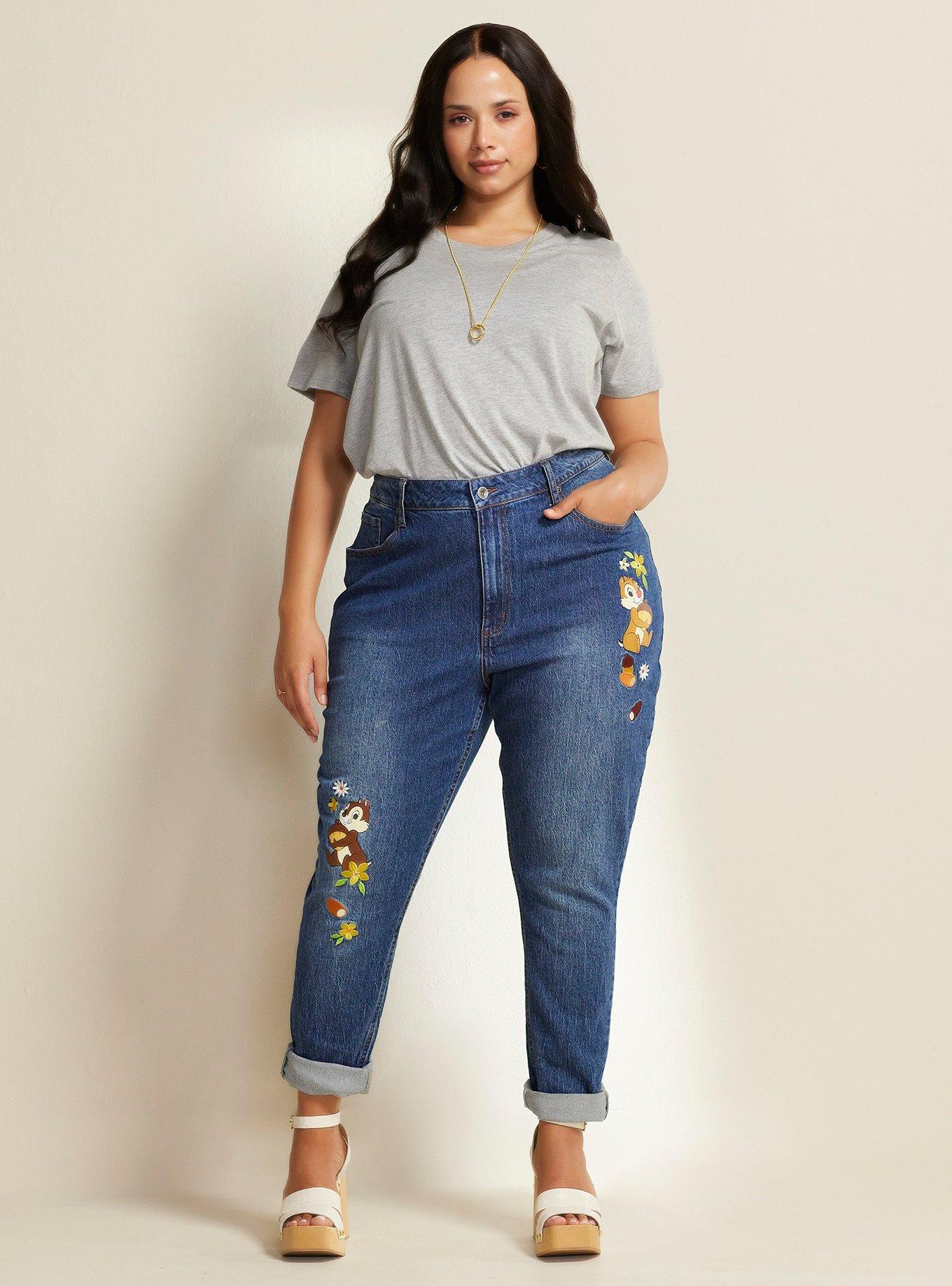 Her Universe Disney Chip 'N Dale Mom Jeans Plus Size Her Universe Exclusive, , hi-res