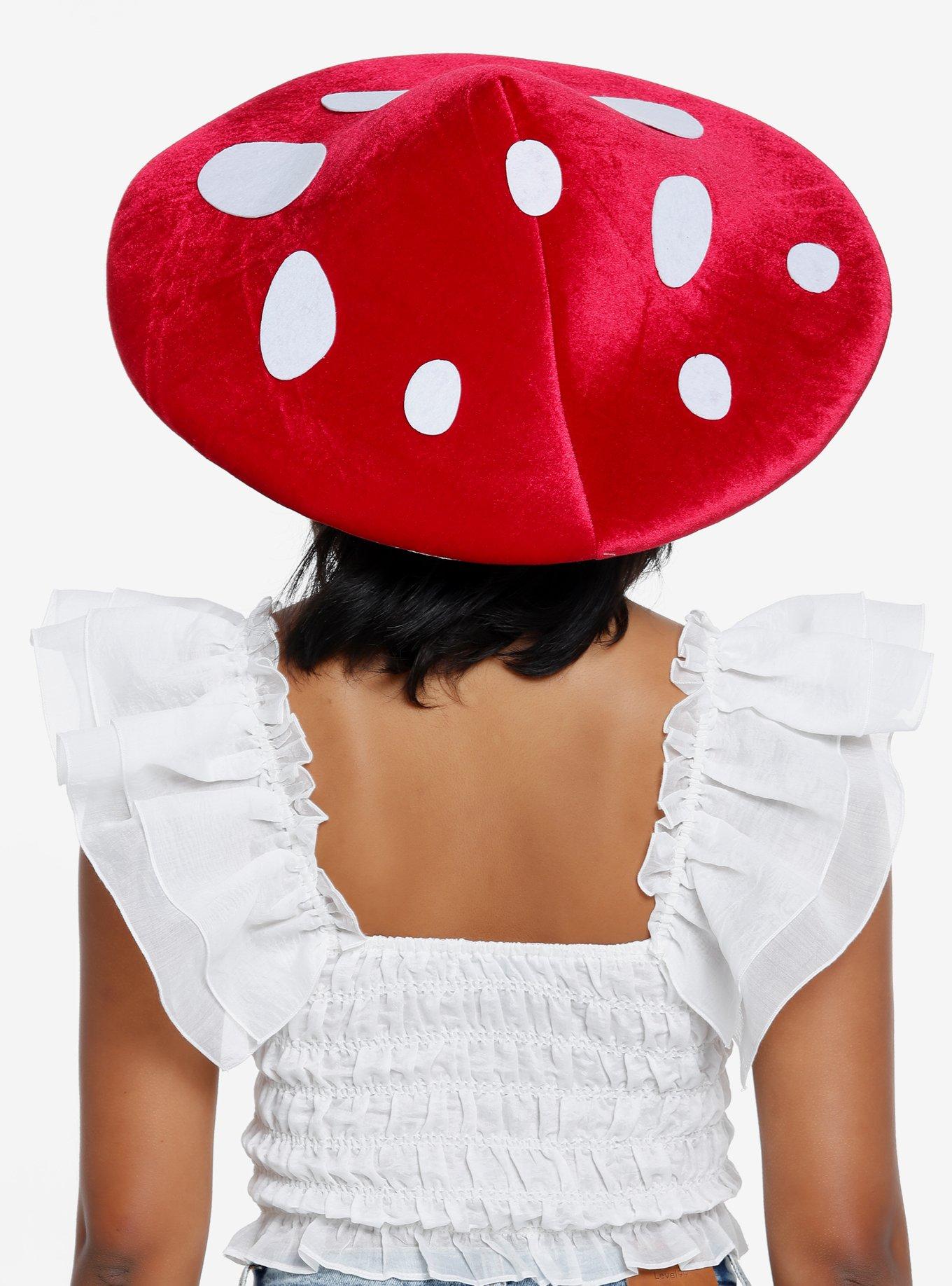 Figural Wide Mushroom Hat, , alternate