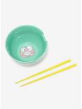 Keroppi Face Ramen Bowl With Chopsticks, , alternate