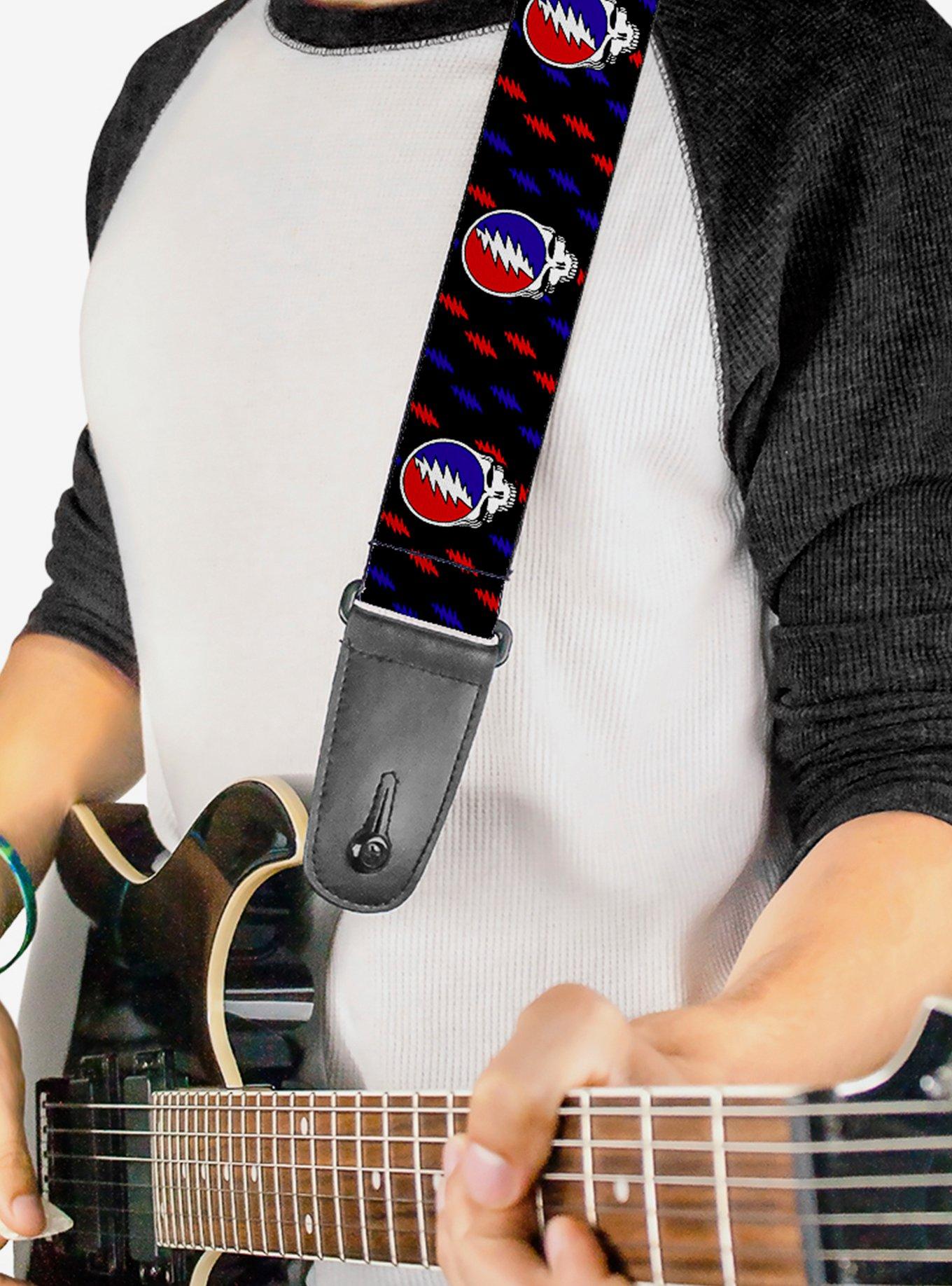 Grateful Dead Steal Your Face Lightning Bolt Mini Guitar Strap, , alternate
