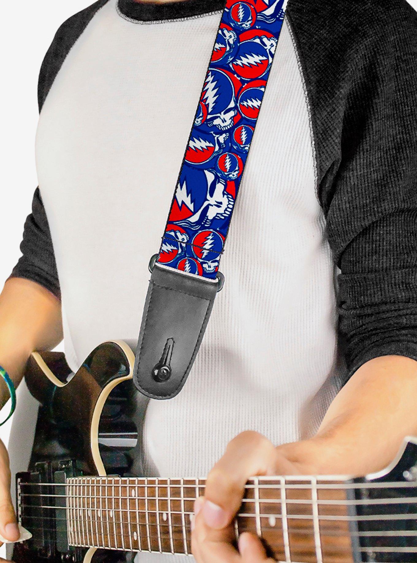Grateful Dead Steal Your Face Stacked Guitar Strap, , hi-res