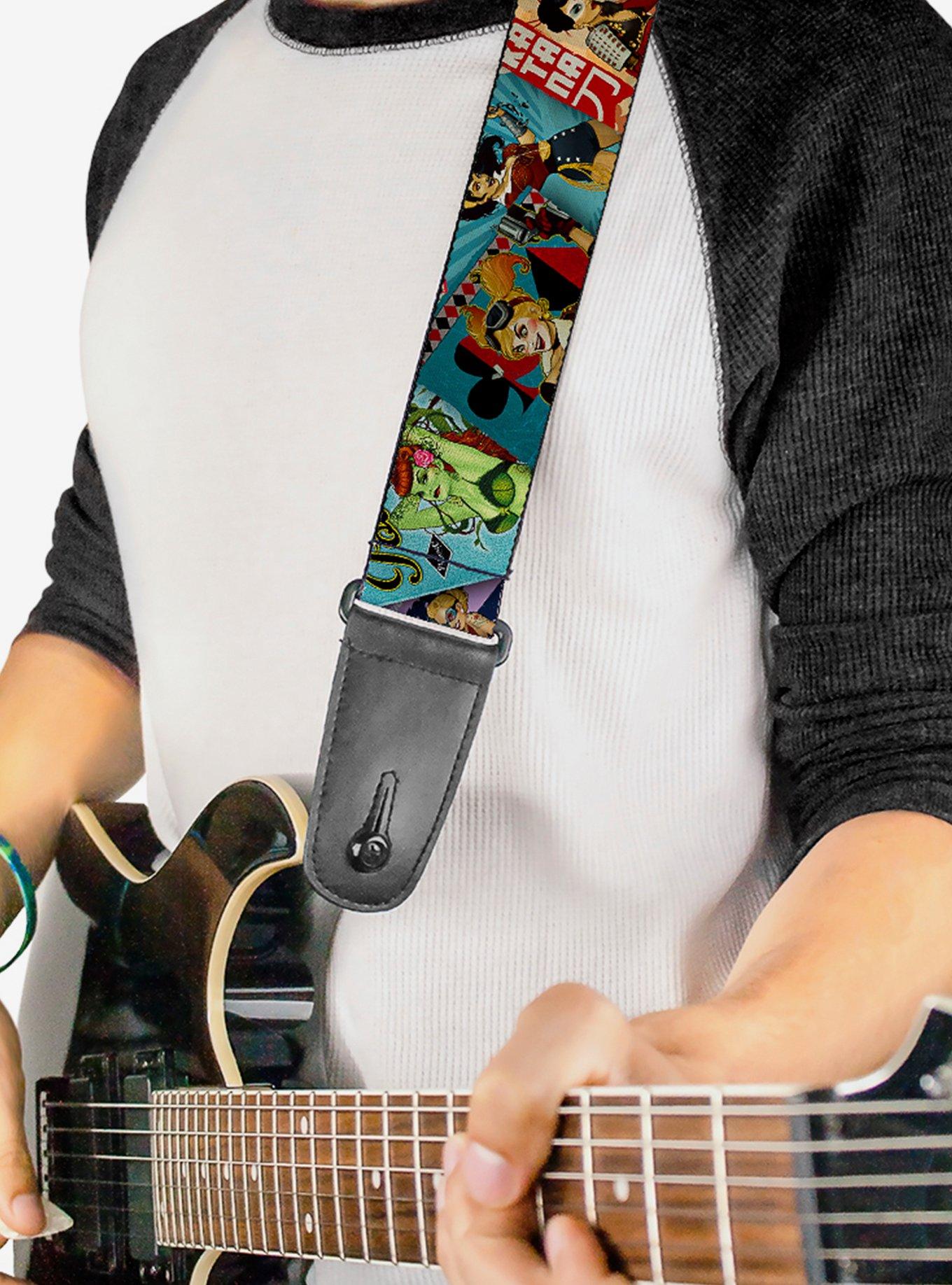 DC Comics Bombshell Comic Book Covers Stacked Guitar Strap, , hi-res