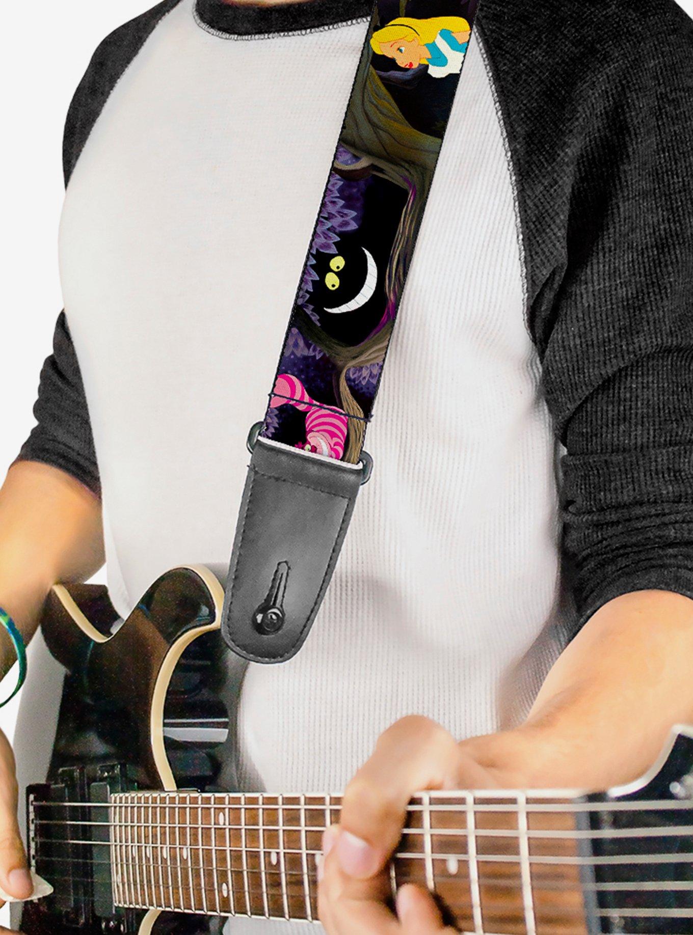 Disney Alice in Wonderland Cheshire Cat Scenes Guitar Strap, , hi-res