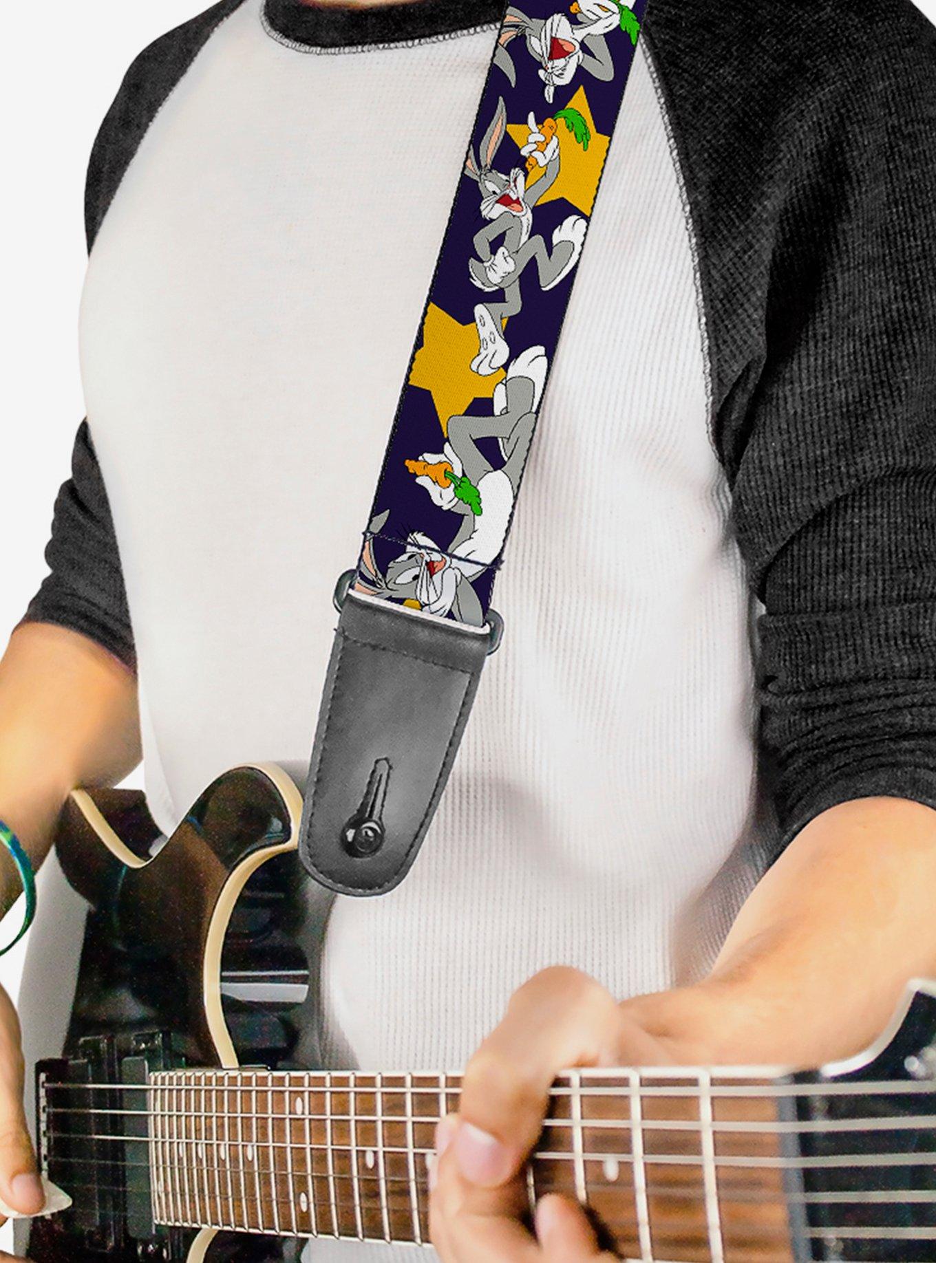 Looney Tunes Bugs Bunny Poses Stars Guitar Strap, , hi-res