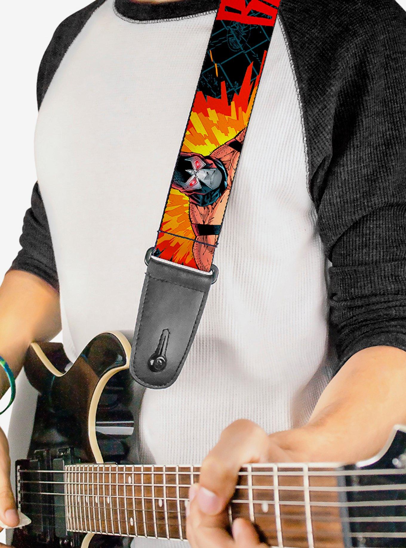 DC Comics Batman Bane Pose Explosion Chainlink Guitar Strap, , alternate