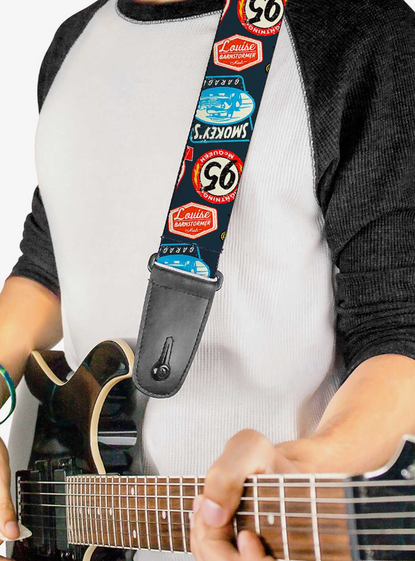 Disney Cars 3 Car Badge Icons Weathered Guitar Strap, , hi-res