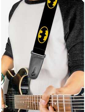 DC Comics Batman Shield Yellow Guitar Strap, , hi-res