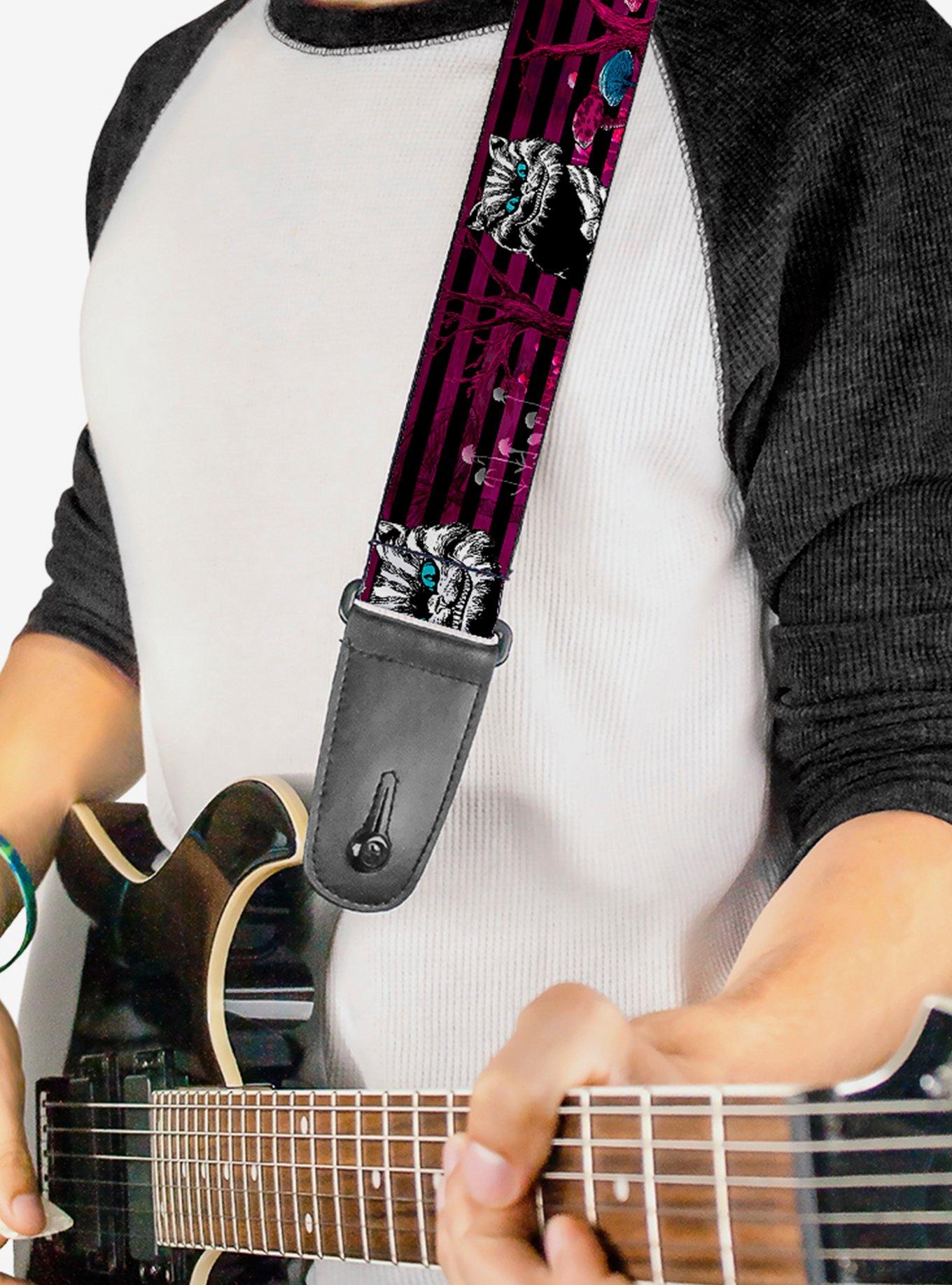 Disney Alice in Wonderland Cheshire Cat Face Poses Guitar Strap, , hi-res