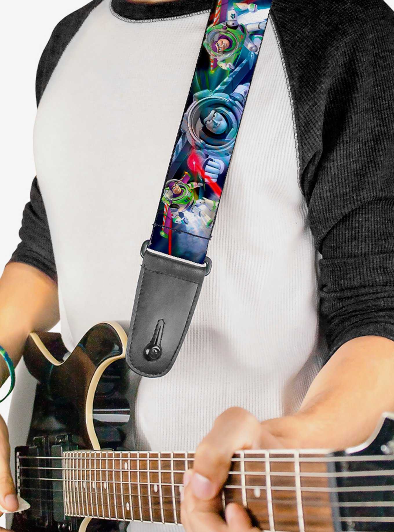 Disney Pixar Buzz Lightyear Action Poses Stacked Guitar Strap, , hi-res