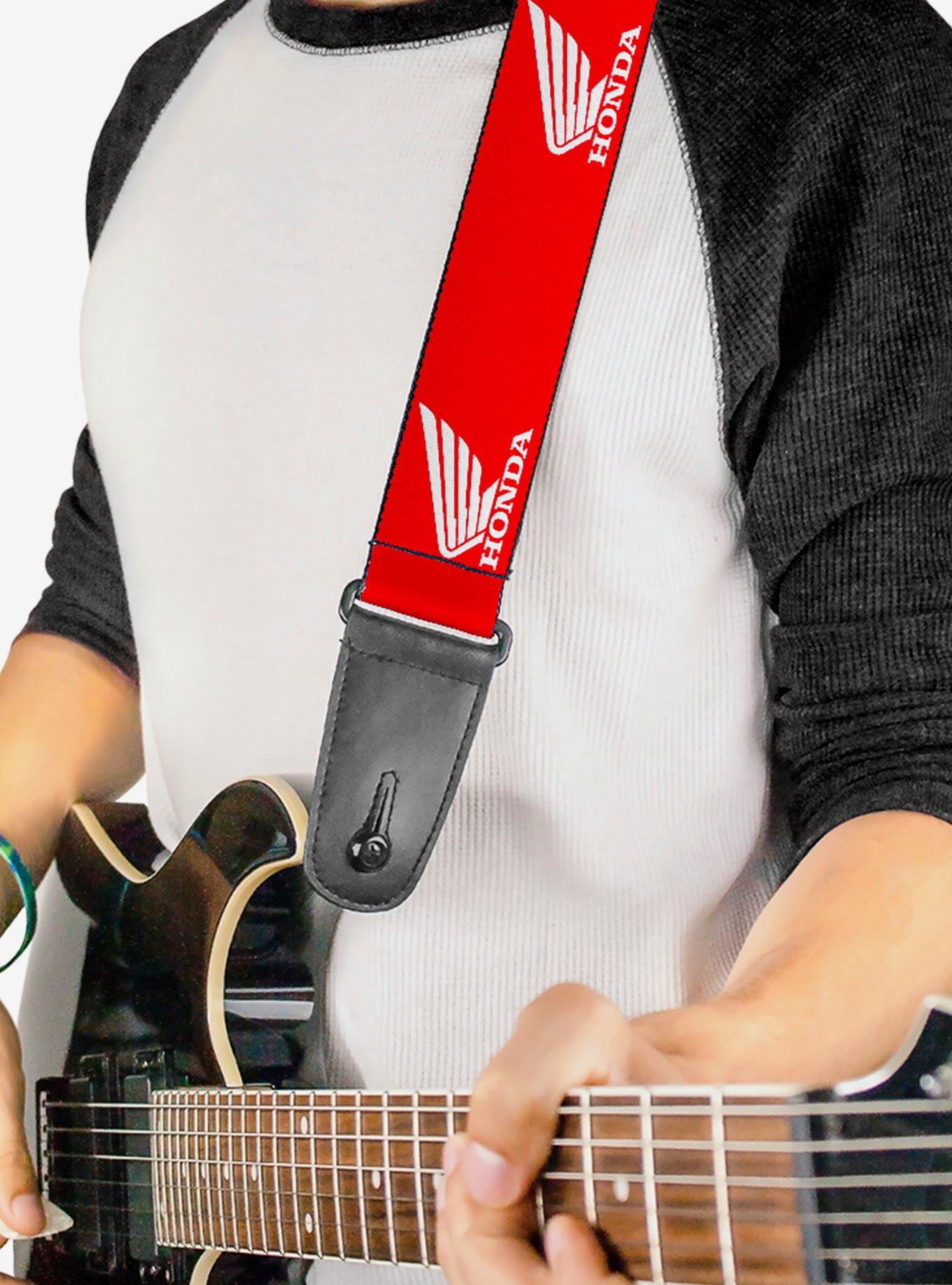 Honda Motorcycle Red White Guitar Strap, , hi-res