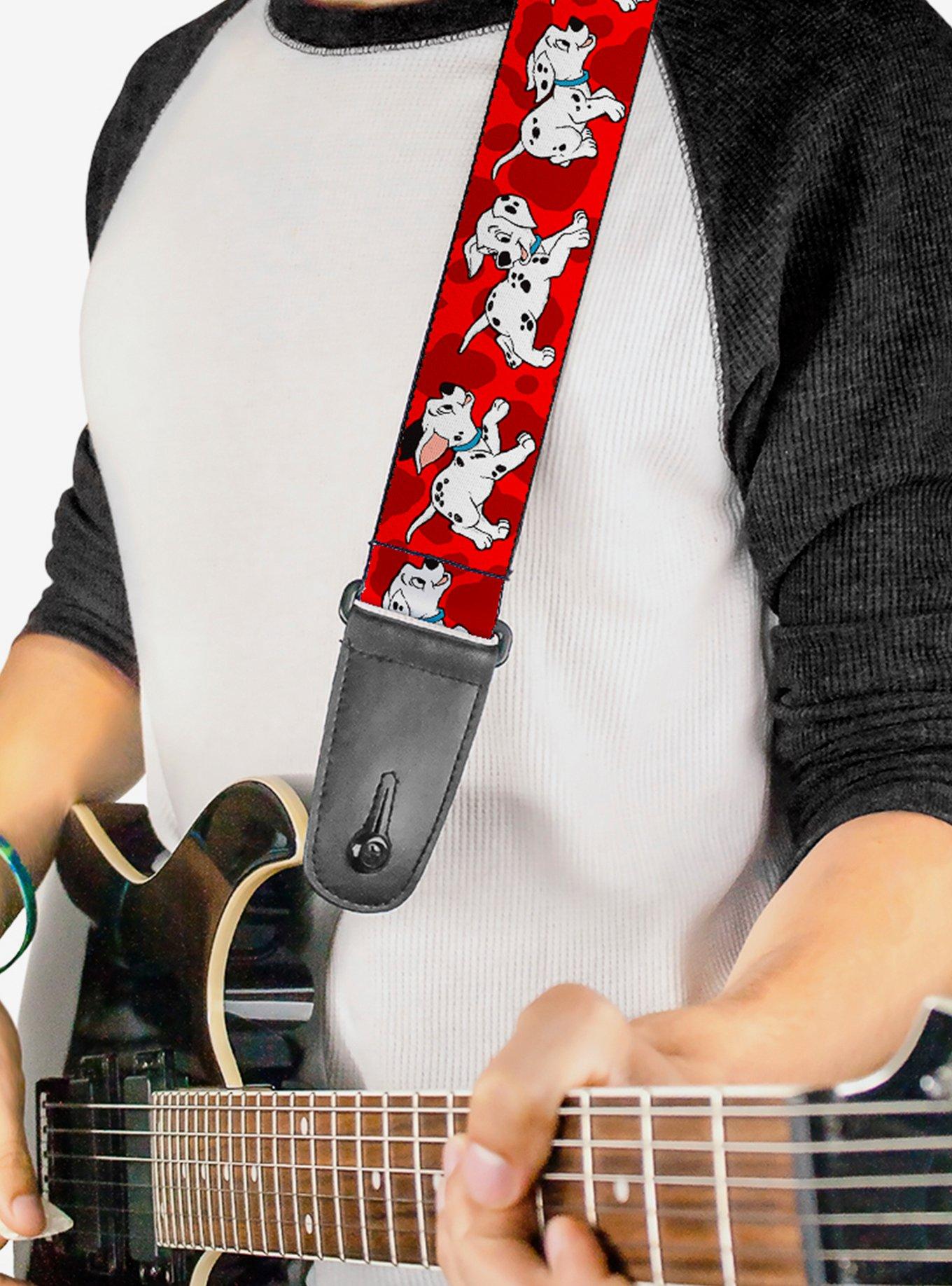 Disney 101 Dalmatians Running Paws Guitar Strap Red, , hi-res